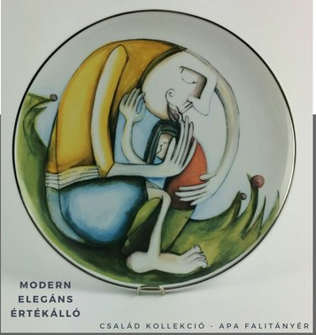 "Apa" falitányér - tányér - Hatvany Hollóházi Porcelán Kollekció