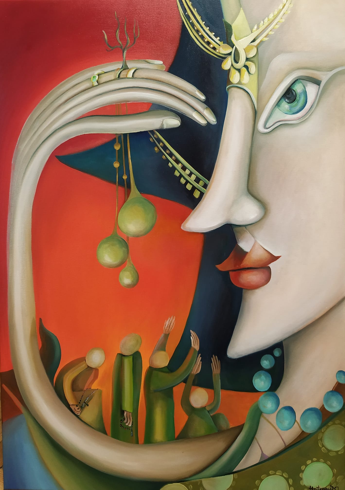 2020. "Benned az út, a földtől az égig" 100 cm x 70 cm, olaj, vászon. - eladva