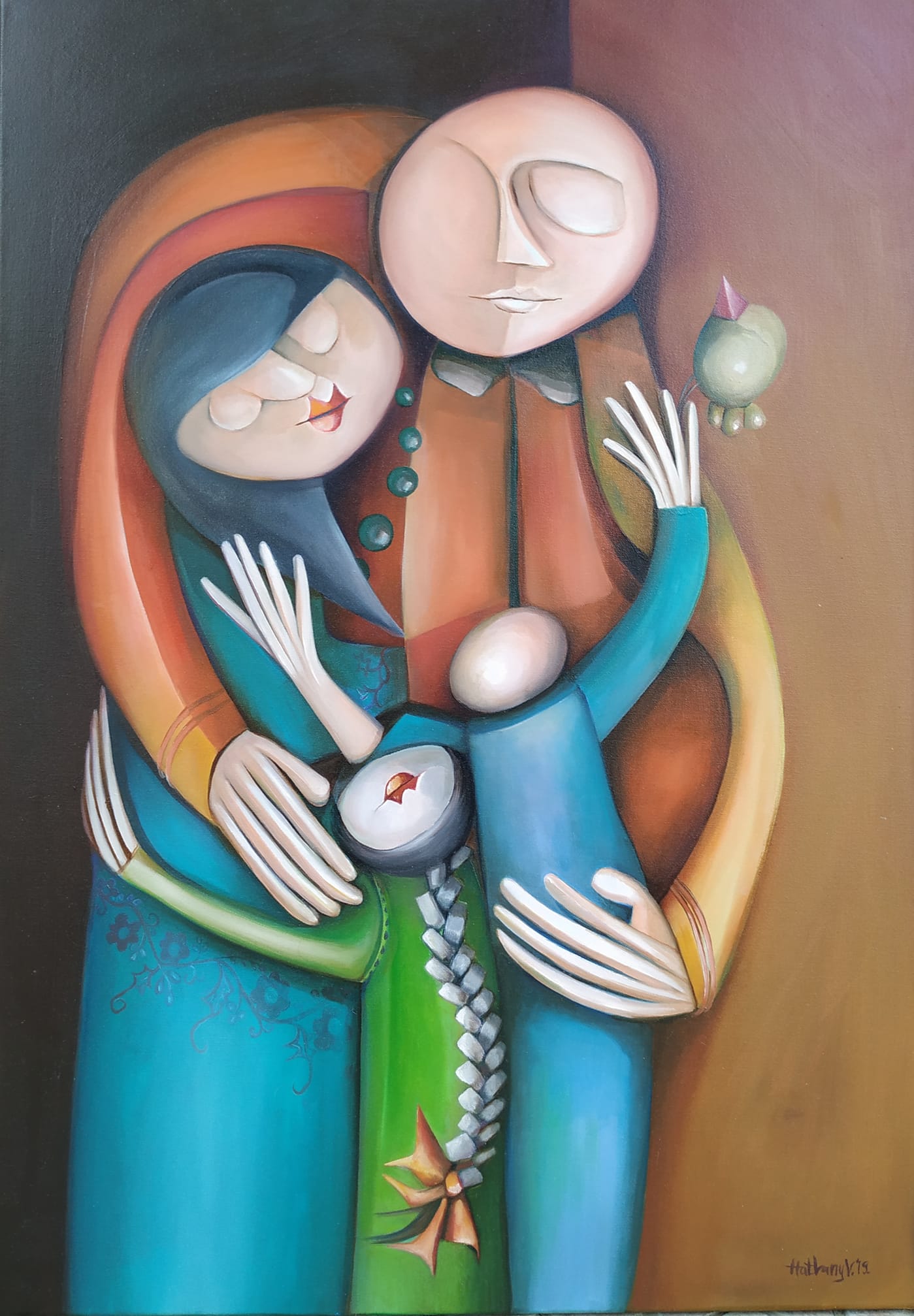 2019. Család - 100 cm X 70 cm olaj-vászon