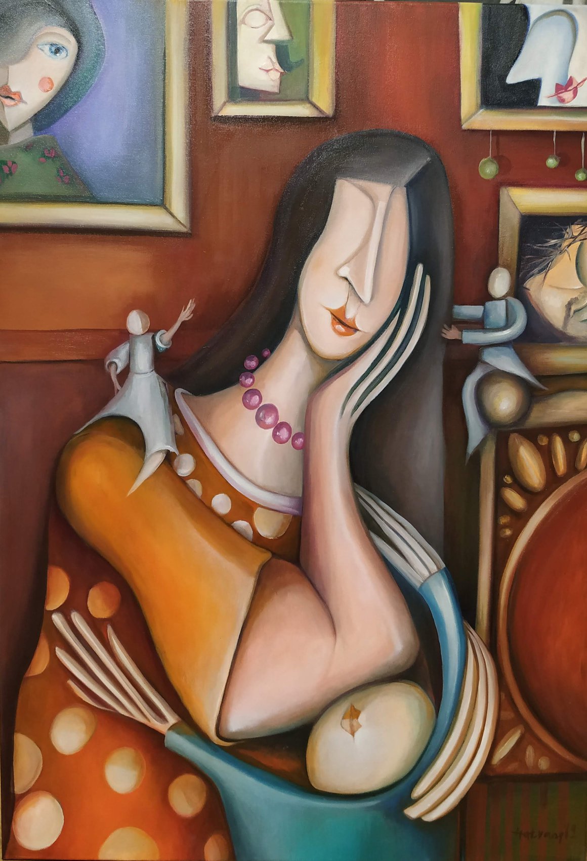 Modern Máriák - 100 cm X 70 cm olaj-vászon