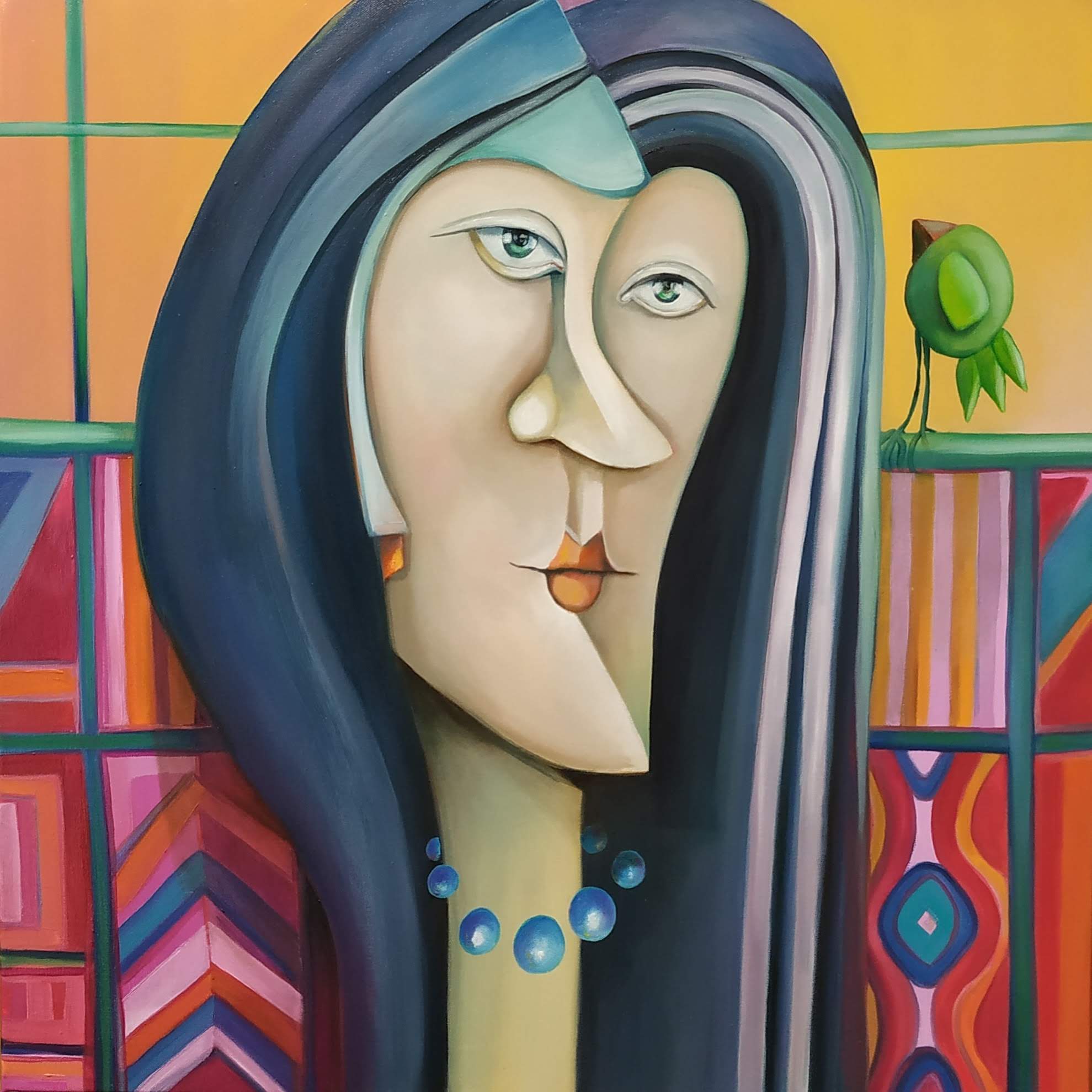 "Madárszelidítő - Kilimmel" - 70 cm X 70 cm, olaj, vászon - elkelt,