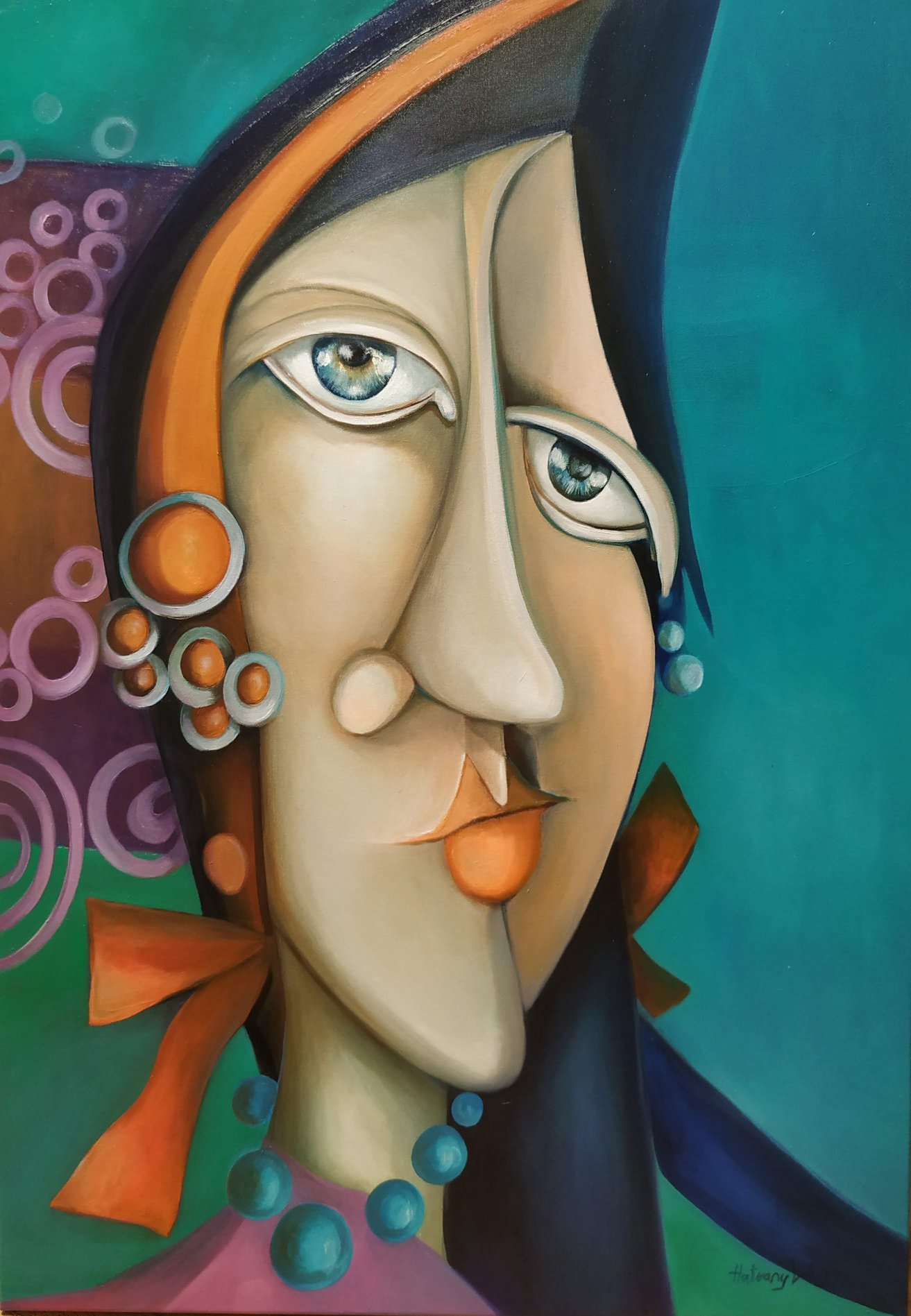 Éva - 100 cm X 70 cm olaj-vászon