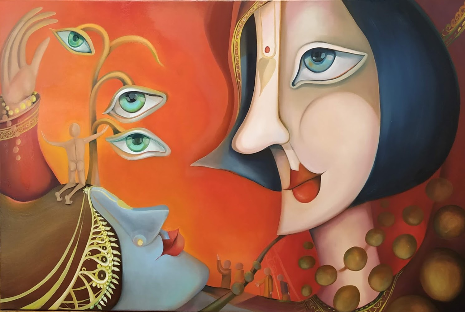 2020. "Ha készen áll a tanítvány, megjelenik a mester" 150 cm x 100 cm - olaj, vászon