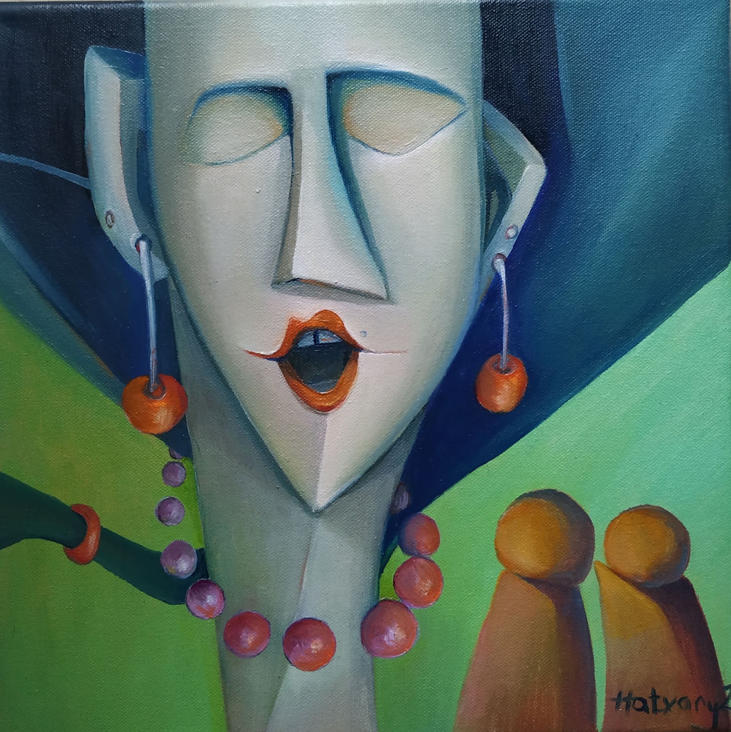 2021. Csak Énekeld! - 40 cm X 40 cm olaj, vászon - eladva